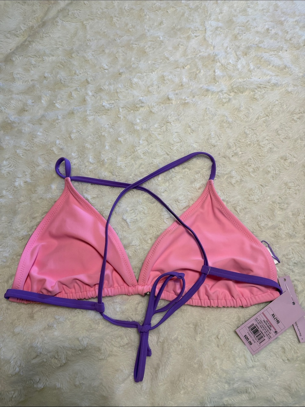 Target Pink and Purple Floral Bikini Top